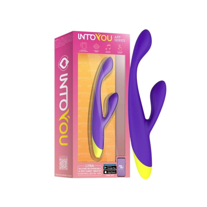 Vibrador Rabbit Lyra estimulador punto G con App y su packaging