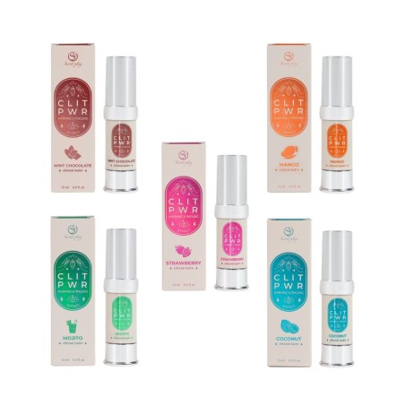 Colección CLIT PWR de SecretPlay con diferentes aromas especial para clítoris.