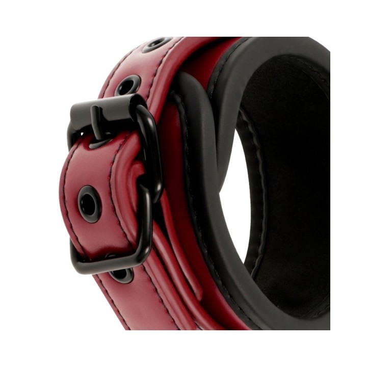 FETISH SUBMISSIVE DARK ROOM ESPOSAS CUERO VEGANO CON FORRO DE NEOPRENO FETISH SUBMISSIVE DARK ROOM HANDCUFFS VEGAN LEATHER WITH
