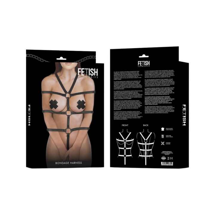 FETISH SUBMISSIVE BONDAGE - ARNÉS AJUSTABLE TORSO Y BRAZOS