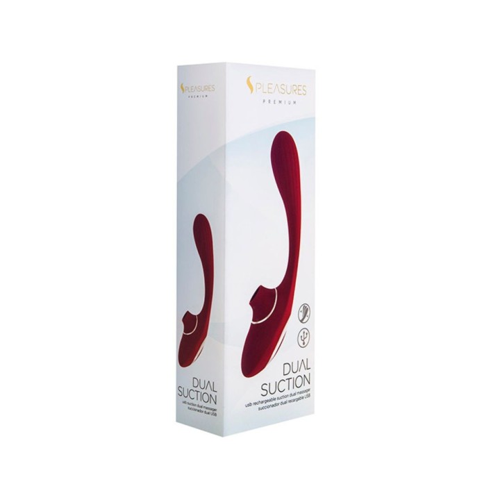 Packaging cerrado del Dual Suction granate de Spleasures Premium Line