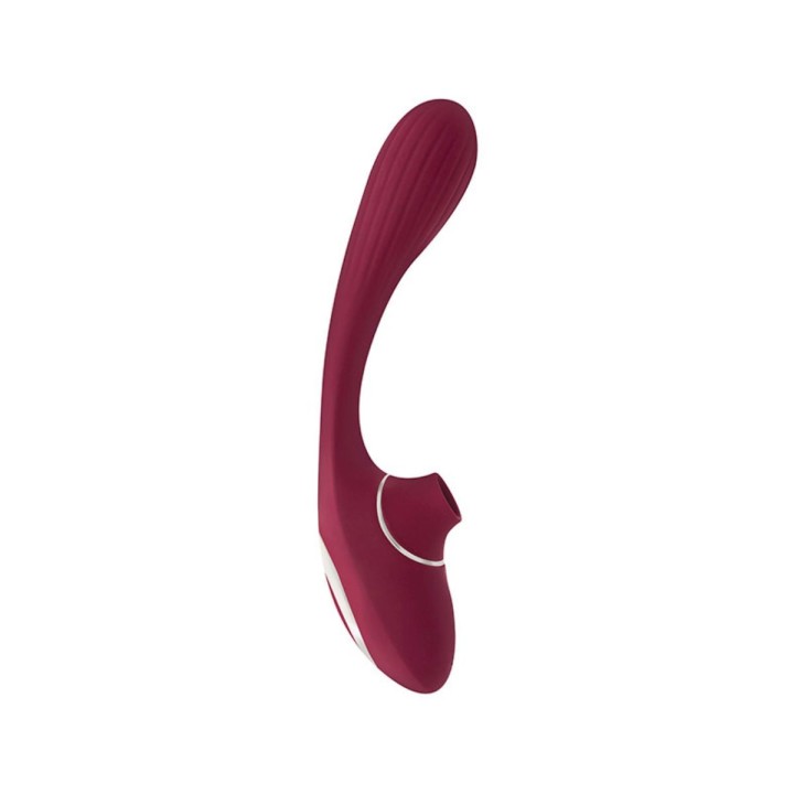 Vista perfil de Dual Suction granate con su curvatura idónea para estimular el punto G
