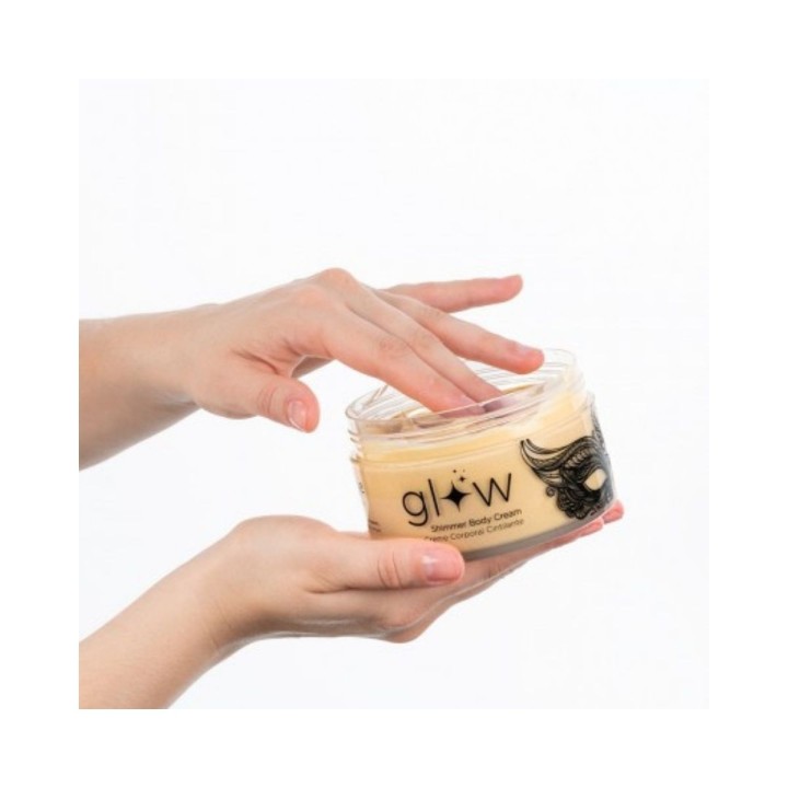Glow Shimmer crema corporal hidratante con efecto cintiliante.
