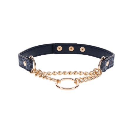 Collar de día de piel vegana y detalles dorados de Sex and Mischief