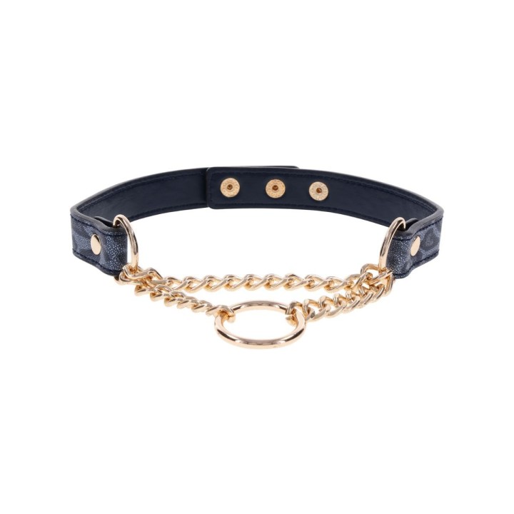 Collar de día de piel vegana y detalles dorados de Sex and Mischief