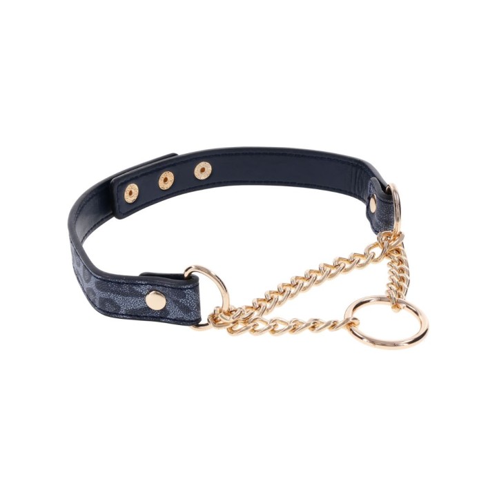 Collar de día de piel vegana y detalles dorados de Sex and Mischief