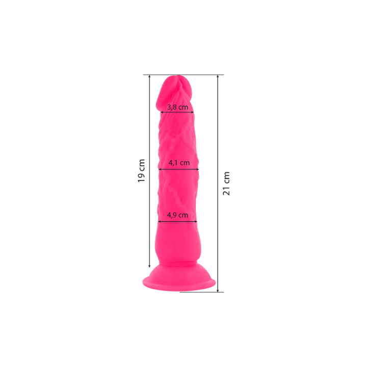 DIVERSIA DILDO FLEXIBLE CON VIBRACION 21 CM - ROSA