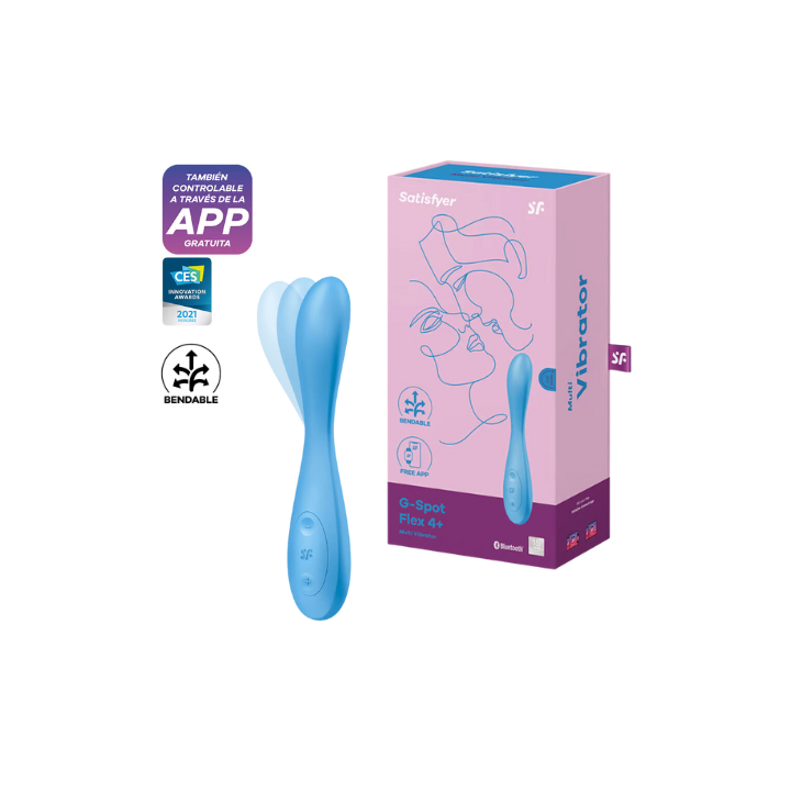 SATISFYER G-SPOT FLEX 4+ MULTI VIBRADOR - AZUL