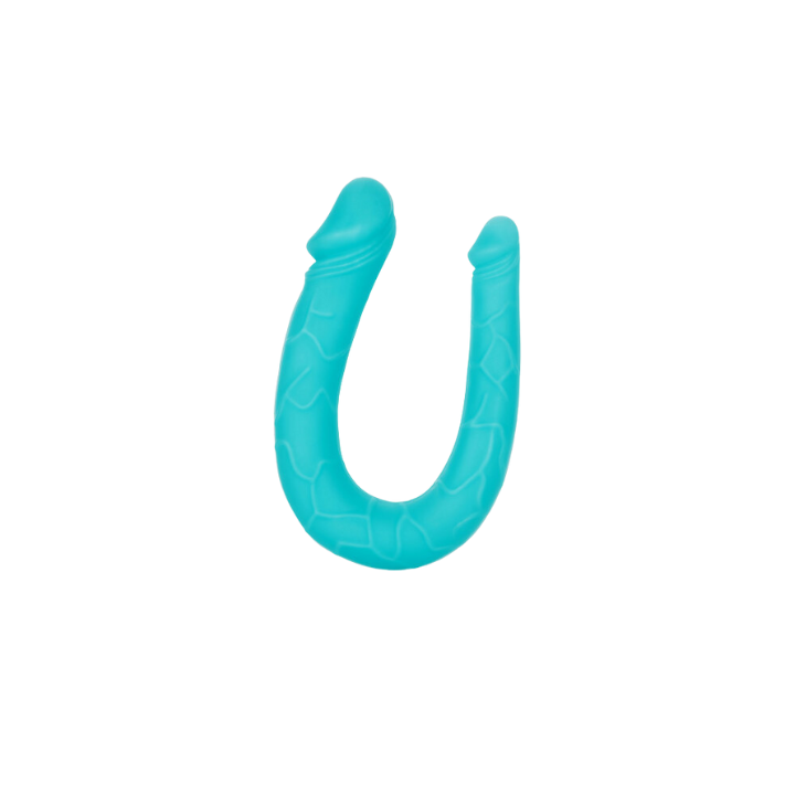 PENE DOBLE DE SILICONA - TURQUESA
