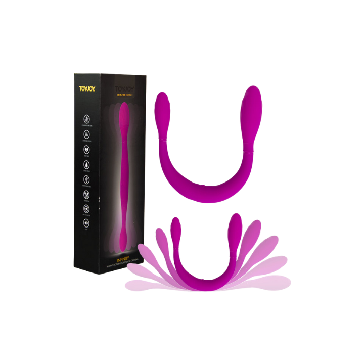 INFINITY DILDO DOBLE CON VIBRACIÓN - ROSA