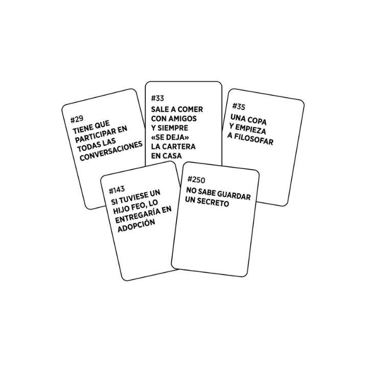 Cartas diseñadas para adultos, no tiene ganadores, solo perdedores