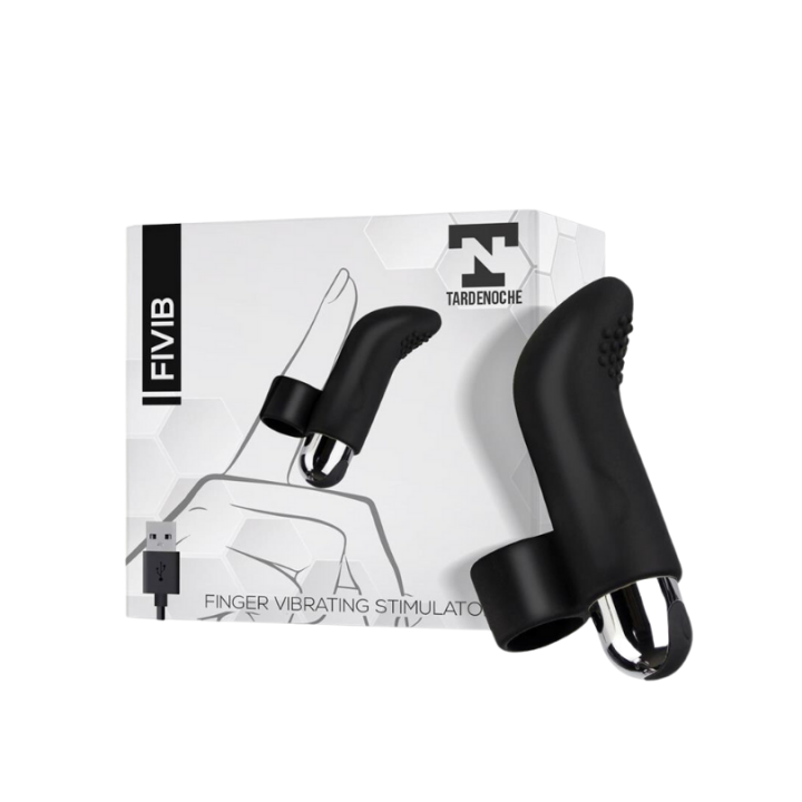 TARDENOCHE FIVIB ESTIMULADOR DE DEDO USB SILICONA NEGRO