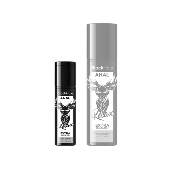 Imagen destacando la capacidad visual del lubricante base silicona de 30ml con la de 100 ml