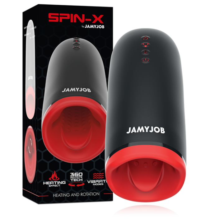 JAMYJOB™ - SPIN-X MASTURBADOR CON ROTACIÓN Y FUNCIÓN CALOR