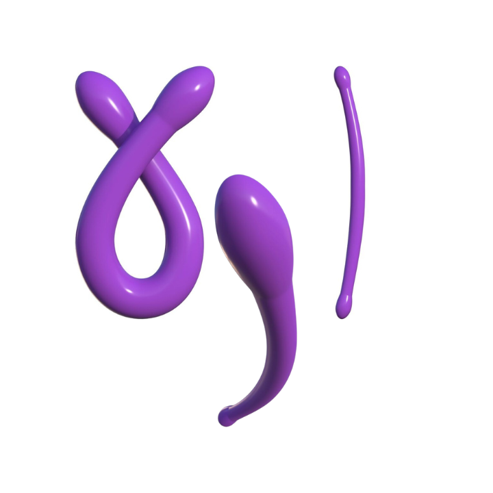 CLASSIX - DILDO DOBLE FLEXIBLE 43.7 CM MORADO