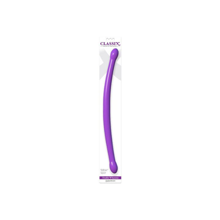 CLASSIX - DILDO DOBLE FLEXIBLE 43.7 CM MORADO