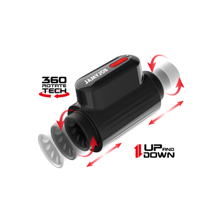 JAMYJOB - VORTEX MASTURBADOR TURBO CON EMPUJE Y ROTACIÓN 360 UP AND DOWN