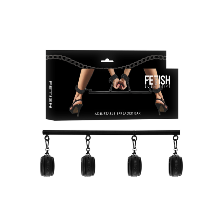 FETISH SUBMISSIVE BONDAGE - BARRA SEPARADORA AJUSTABLE 4 PIEZAS