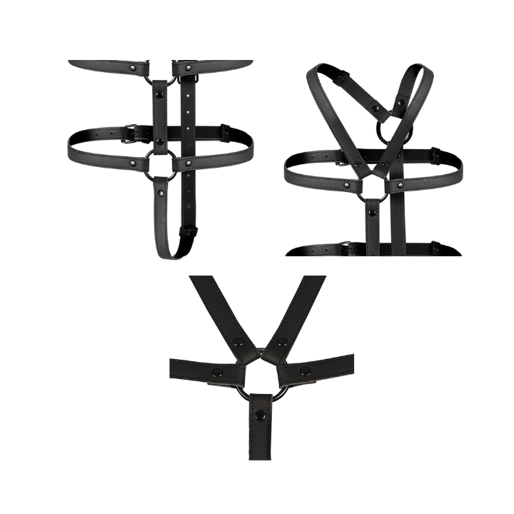 FETISH SUBMISSIVE BONDAGE - ARNÉS AJUSTABLE TORSO Y BRAZOS