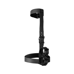 FETISH SUBMISSIVE BONDAGE - CONJUNTO DE SUJECIÓN PARA EL CUERPO DE CUELLO Y MUÑEQUERAS