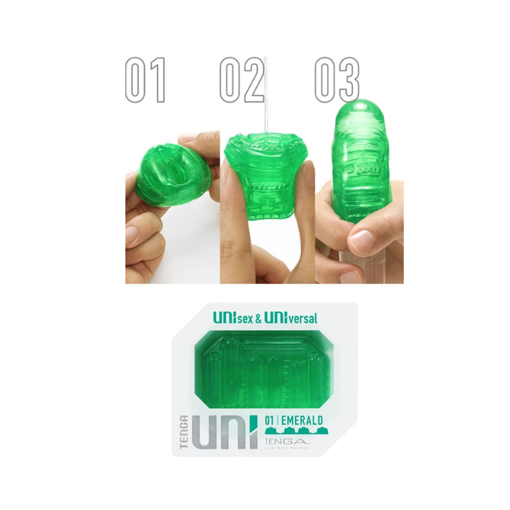 TENGA - UNI EMERALD MASTURBADOR DEDAL