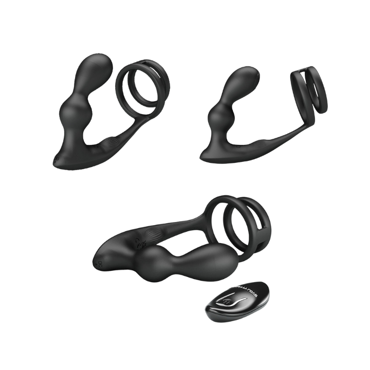 PRETTY LOVE - MARSHALL ANILLO PARA PENE + PLUG ANAL VIBRATORIO & CONTROL REMOTO