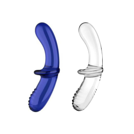 SATISFYER DOUBLE CRYSTAL - AZUL