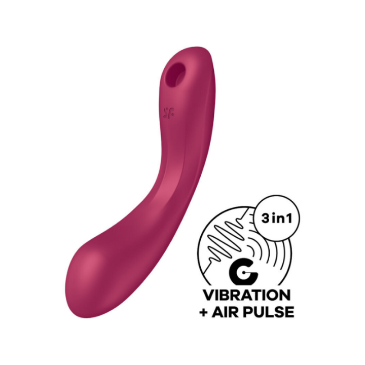 SATISFYER - CURVE TRINITY 1 AIR PULSE VIBRATION ROJO