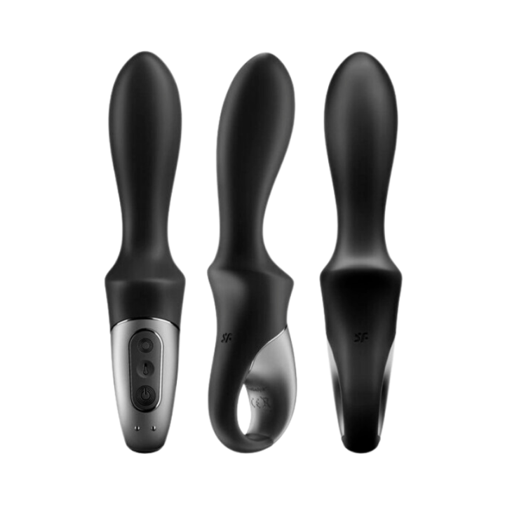 SATISFYER HEAT CLIMAX VIBRADOR ANAL CON CALOR - NEGRO