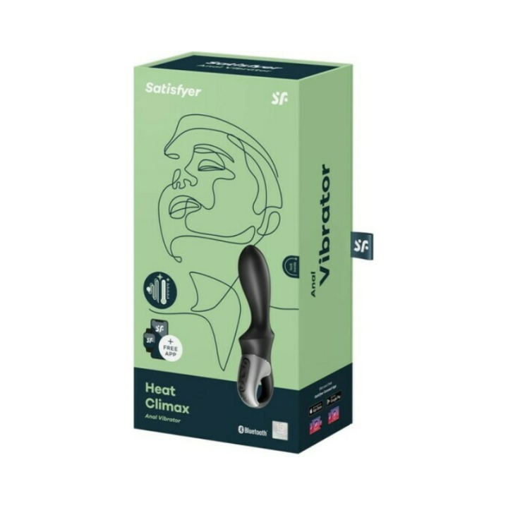SATISFYER HEAT CLIMAX VIBRADOR ANAL CON CALOR - NEGRO