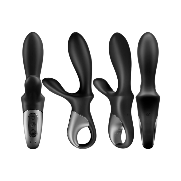 SATISFYER HEAT CLIMAX + VIBRADOR ANAL CON CALOR - NEGRO