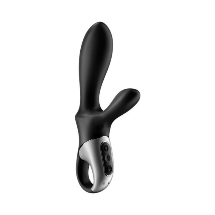 SATISFYER HEAT CLIMAX + VIBRADOR ANAL CON CALOR - NEGRO