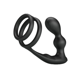 PRETTY LOVE - MARSHALL ANILLO PARA PENE + PLUG ANAL VIBRATORIO & CONTROL REMOTO