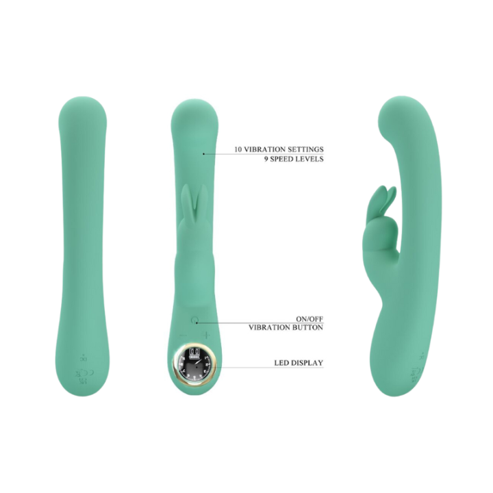 PRETTY LOVE - LAMAR VIBRADOR RABBIT & PUNTO G VERDE