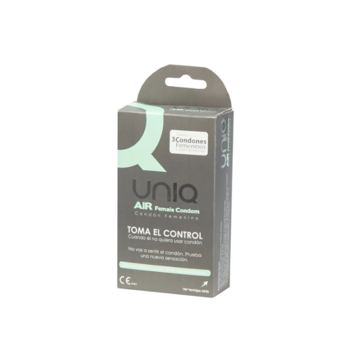 UNIQ - AIR PRESERVATIVO FEMENINO SIN LATEX 3 UNIDADES