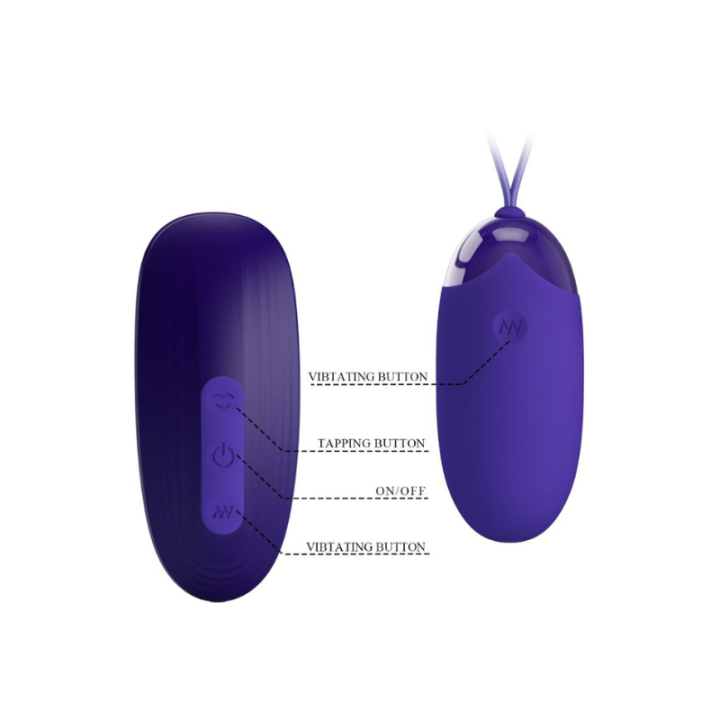 PRETTY LOVE - ESTIMULADOR Y HUEVO PORTATIL