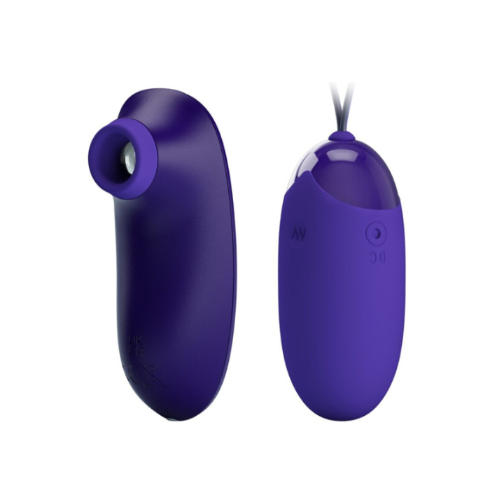 PRETTY LOVE - ESTIMULADOR Y HUEVO PORTATIL