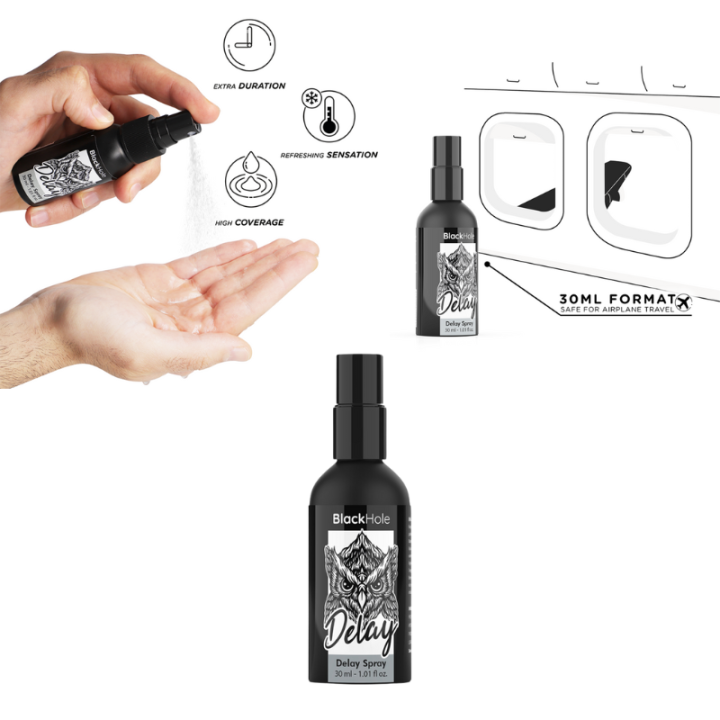 Packaging del Spray Retardante Study Forte de 30 ml de BlackHole