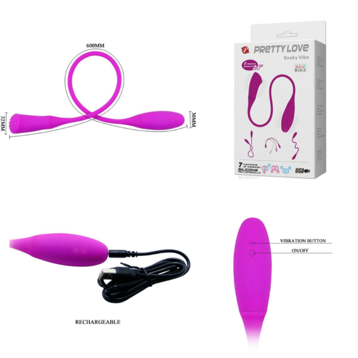 PRETTY LOVE - SMART SNAKY VIBE VIBRADOR 2 MOTORES