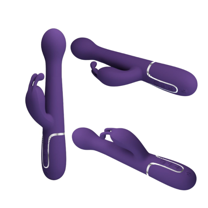 PRETTY LOVE - DEJON VIBRADOR RABBIT 3 EN 1 MULTIFUNCIÓN MORADO