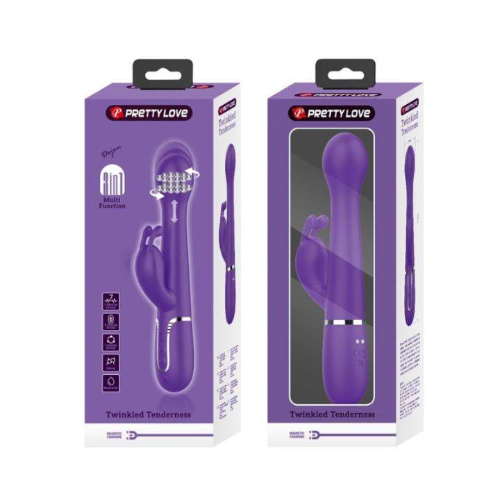 PRETTY LOVE - DEJON VIBRADOR RABBIT 3 EN 1 MULTIFUNCIÓN MORADO