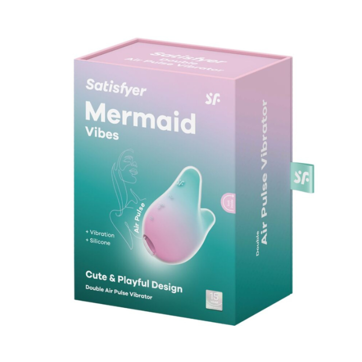 SATISFYER - MERMAID VIBES ESTIMULADOR & VIBRADOR MENTA Y ROSA