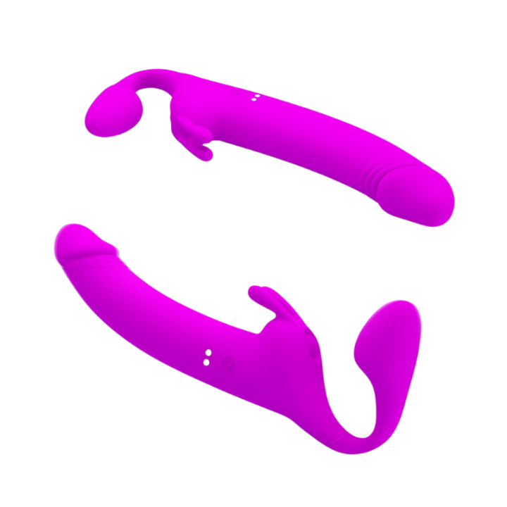 PRETTY LOVE - ZANINI DILDO STRAP-ON SIN ARNES 10 VIBRACIONES MORADO