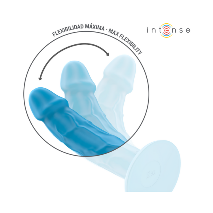 INTENSE - PHOEBE VIBRADOR REALÍSTICO 10 VIBRACIONES AZUL CONTROL REMOTO