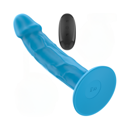 INTENSE - PHOEBE VIBRADOR REALÍSTICO 10 VIBRACIONES AZUL CONTROL REMOTO