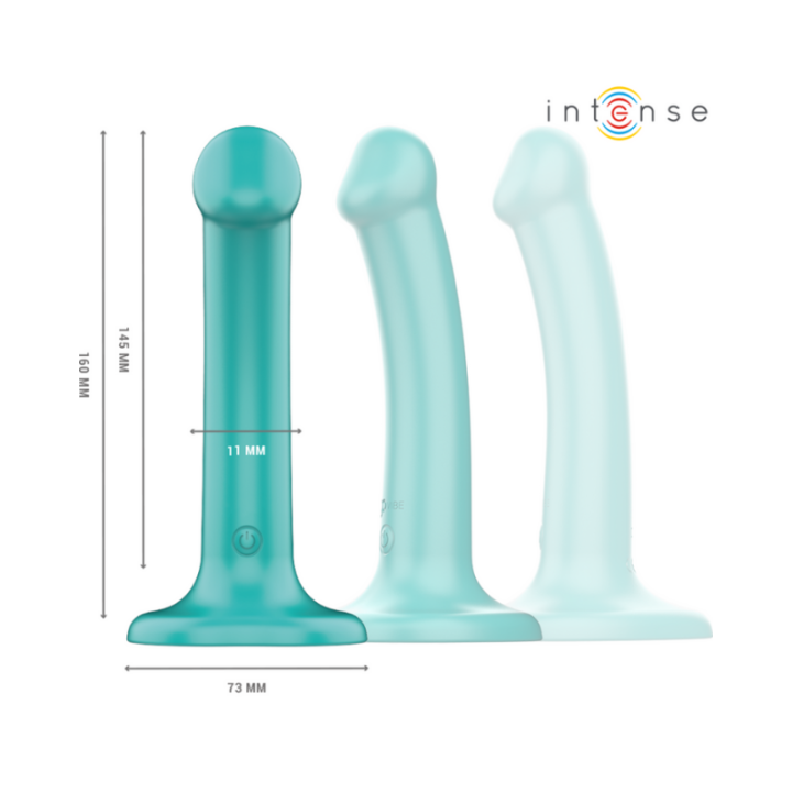 INTENSE - KATIE VIBRADOR CON VENTOSA 10 VIBRACIONES AZUL OSCURO CONTROL REMOTO