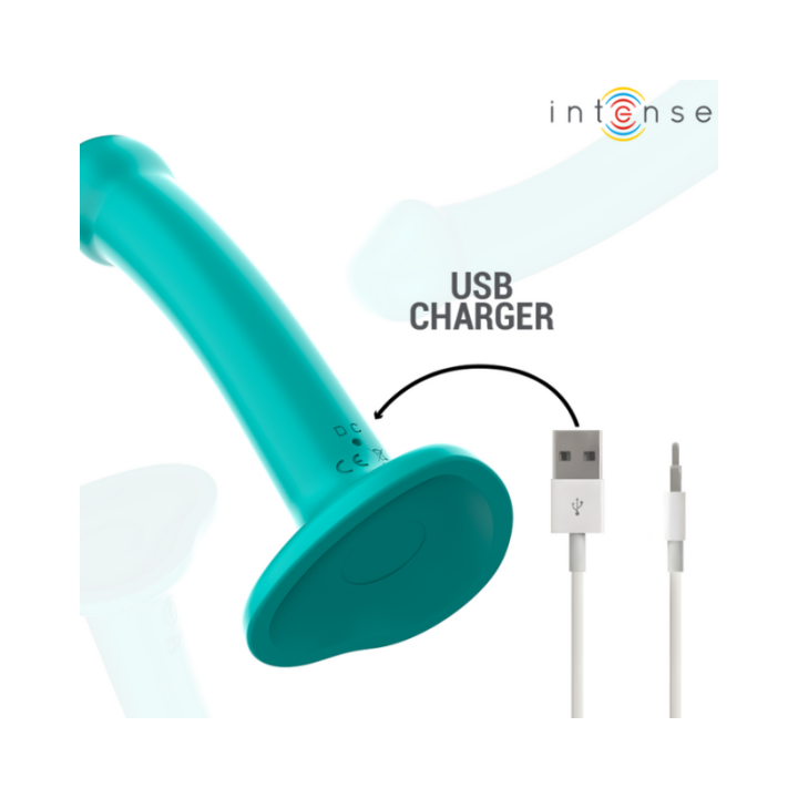 INTENSE - KATIE VIBRADOR CON VENTOSA 10 VIBRACIONES AZUL OSCURO CONTROL REMOTO