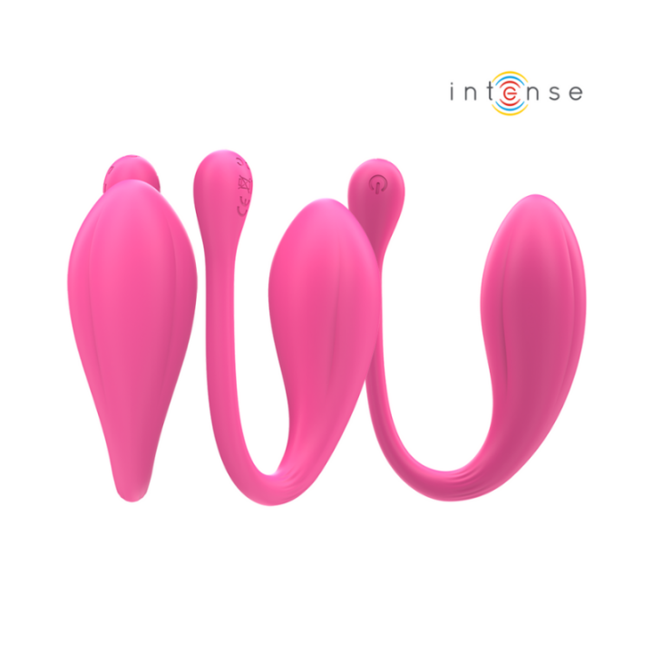 INTENSE - JANICE VIBRADOR U DOBLE ESTIMULACIÓN 10 VIBRACIONES ROSA CONTROL REMOTO