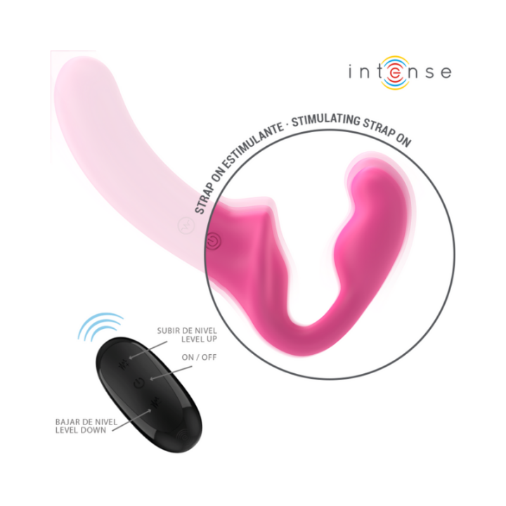 INTENSE - AMY VIBRADOR DOBLE 20 CM ROSA CONTROL REMOTO