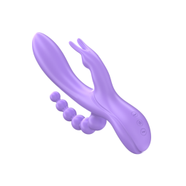 INTENSE - MIKO TRIPLE VIBRADOR RABBIT & ESTIMULADOR & ANAL 7 VIBRACIONES MORADO